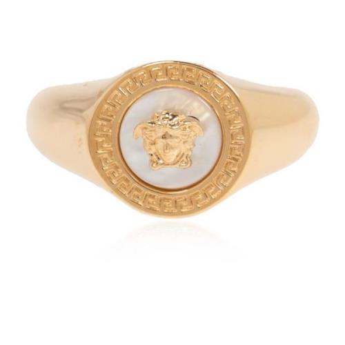 Versace Ring med Logo Yellow, Dam