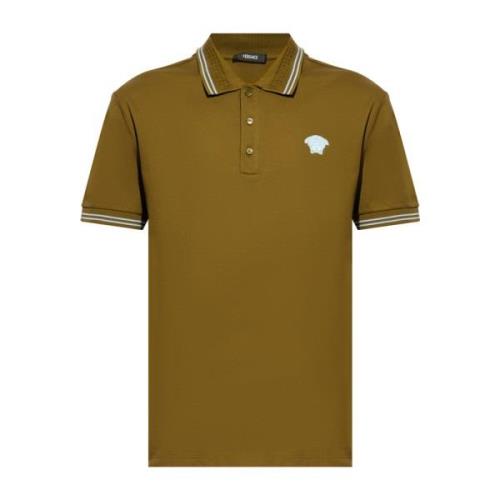 Versace Polo med logotyp Green, Herr