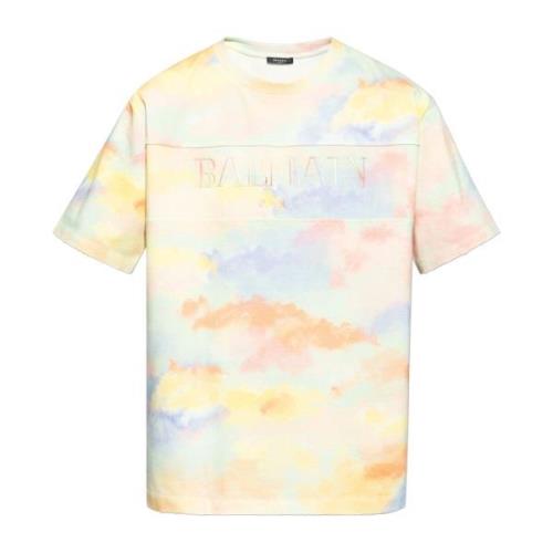 Balmain T-shirt med logotyp Multicolor, Herr