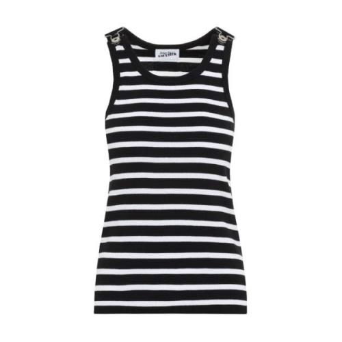 Jean Paul Gaultier Räfflad Mariniere Tank Top Black, Dam