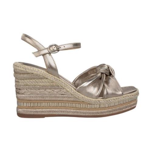 Alma EN Pena Rhinestone Wedge Sandal med Flätad Detalj Yellow, Dam