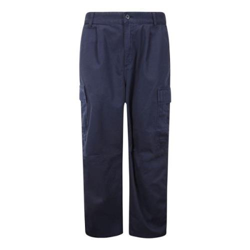 Carhartt Wip Mörkblå Cargo Byxor med Veck Blue, Herr