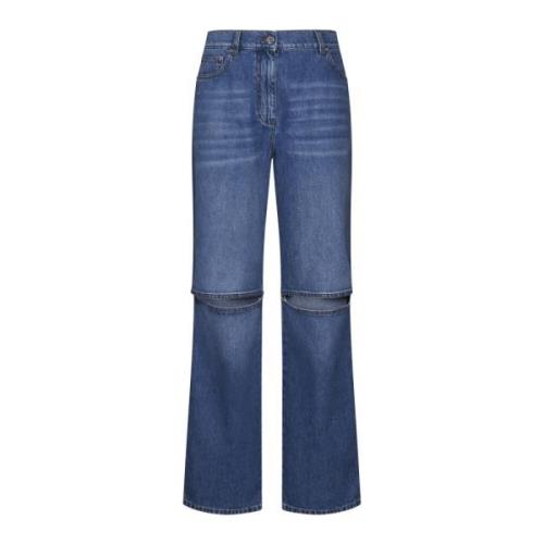 JW Anderson Blå Cut Out Bootcut Jeans Blue, Dam