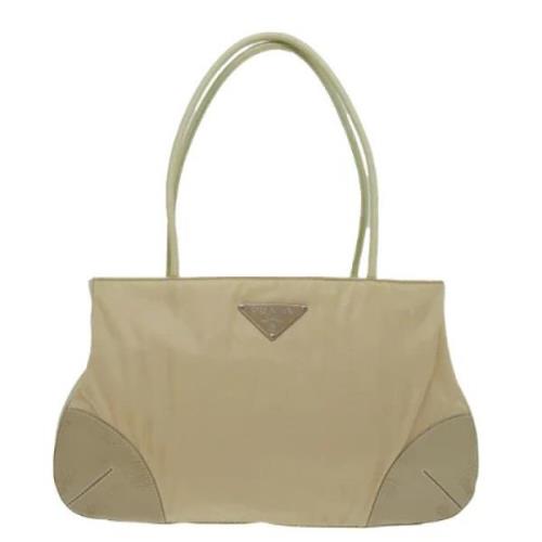 Prada Vintage Pre-owned Tyg prada-vskor Beige, Dam