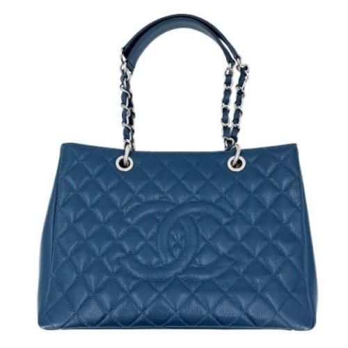 Chanel Vintage Pre-owned Laeder totevskor Blue, Dam