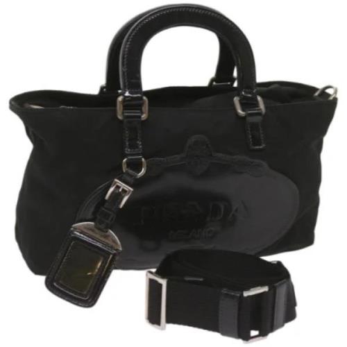 Prada Vintage Pre-owned Nylon totevskor Black, Dam