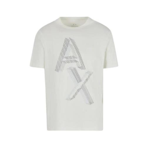 Armani Exchange Logotyp Bröst T-shirt White, Herr