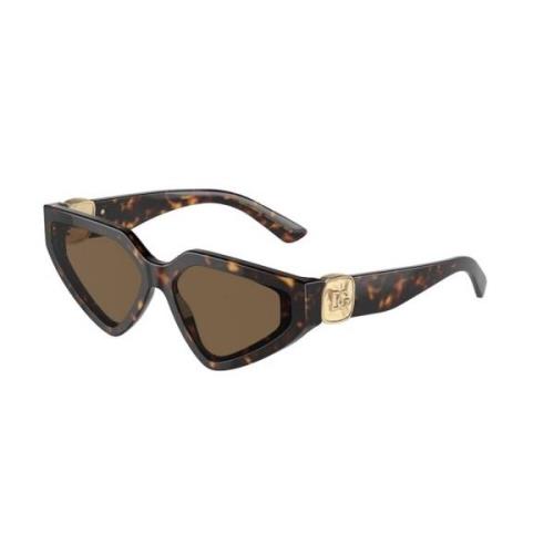 Dolce & Gabbana Brun Mörk Ram Solglasögon Brown, Dam