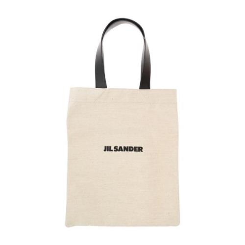 Jil Sander Vita Canvas Logo Väskor Beige, Herr