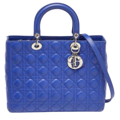 Dior Vintage Pre-owned Laeder totevskor Blue, Dam