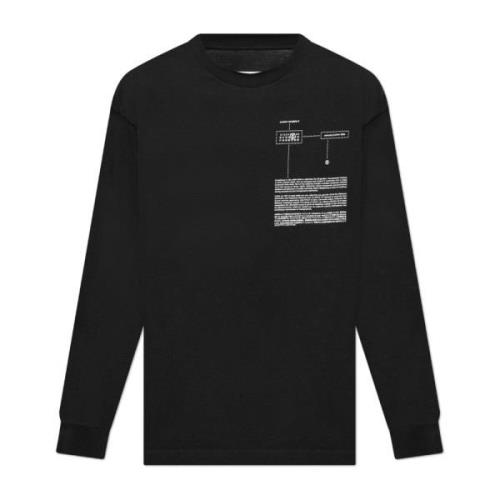 MM6 Maison Margiela Tryckt T-shirt Black, Herr