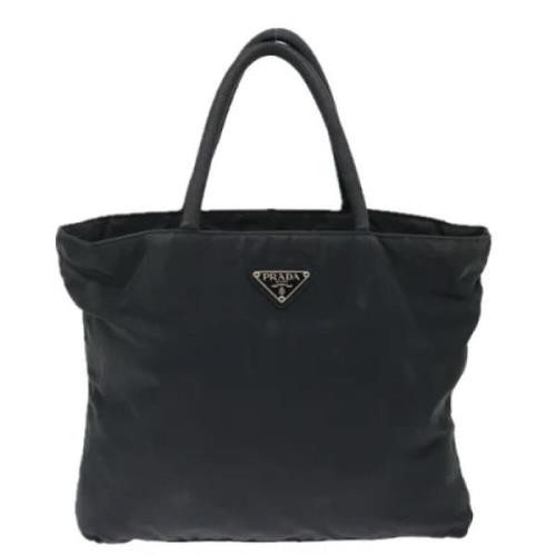 Prada Vintage Pre-owned Tyg totevskor Black, Dam