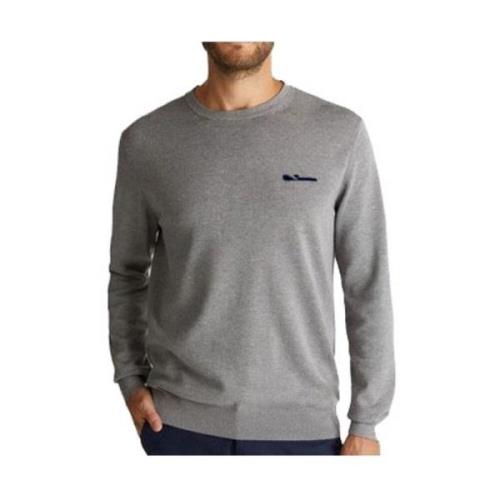 Ben Sherman Crew Neck Stickad Pullover Sweater Gray, Herr