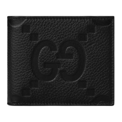 Gucci Läderplånbok med Jumbo GG-logotyp Black, Herr