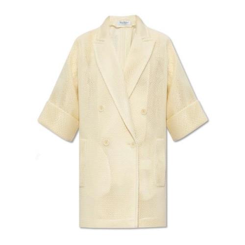 Max Mara Kort kappa Quatto Beige, Dam