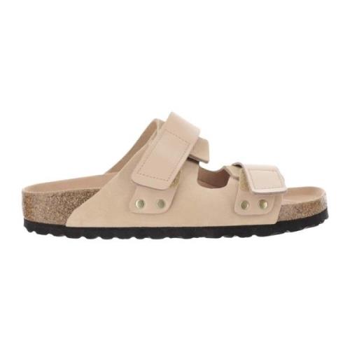 Birkenstock Beqväma Slide Sandaler för Vardagsbruk Beige, Dam