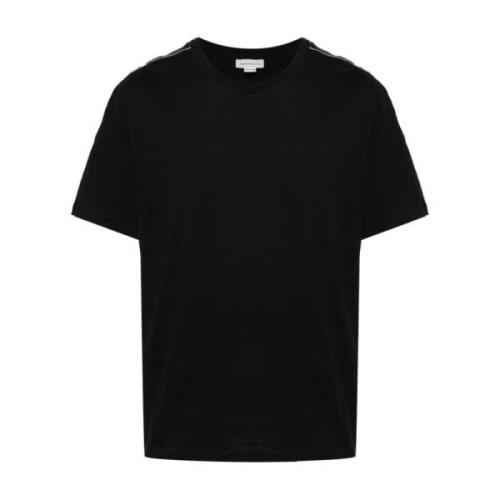 Alexander McQueen Svart Logo Trim T-shirt Black, Herr