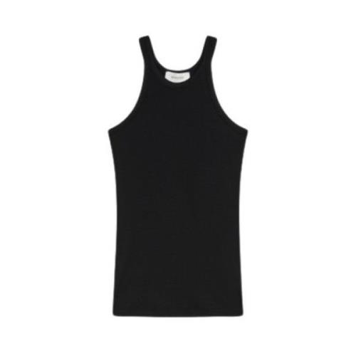 Sportmax Ribbad Jersey Tanktop Black, Dam