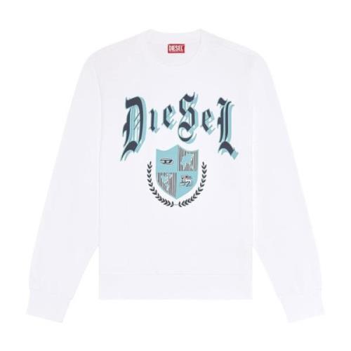 Diesel Snygg Sweatshirt för Män och Kvinnor White, Herr