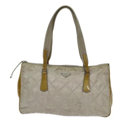 Prada Vintage Pre-owned Canvas prada-vskor Beige, Dam