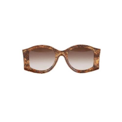 Loewe Pre-owned Pre-owned Acetat solglasgon Brown, Dam