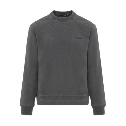 Carhartt Wip Svart Script Sweatshirt Black, Herr