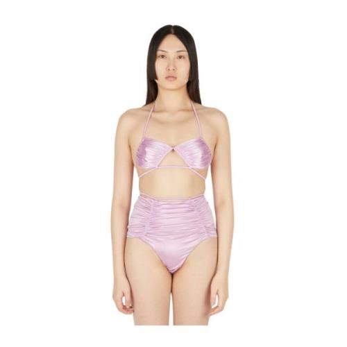 Isa Boulder Blank Halterneck Bikini Topp Pink, Dam