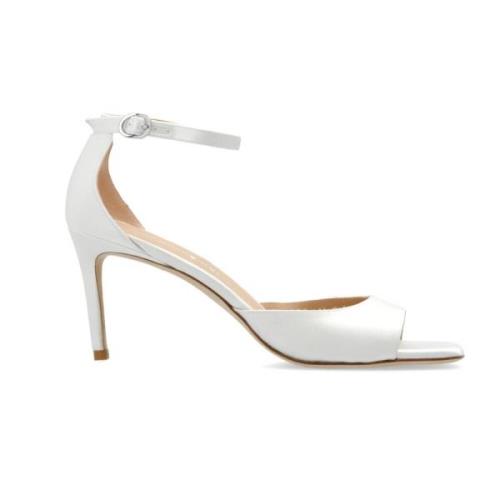 Stuart Weitzman Högklackade sandaler Nudista White, Dam