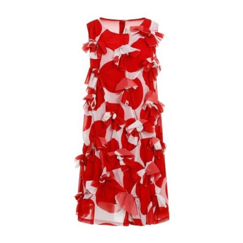 Comme des Garçons Röd Blommig Klänning Red, Dam