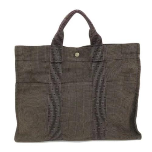 Hermès Vintage Pre-owned Canvas totevskor Gray, Dam