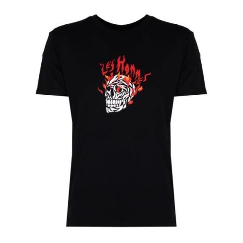 Les Hommes Klassisk Rund Hals T-shirt Black, Herr