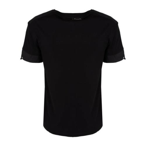 Les Hommes Elegant Rund Hals T-shirt Black, Herr