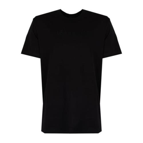 Les Hommes Elegant Rund Hals T-shirt Black, Herr