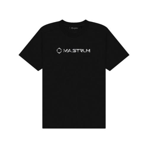 Ma.strum Cracked Logo T-Shirt Jet Black Black, Herr