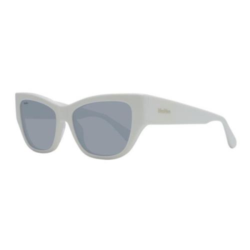 Max Mara Cat Eye Solglasögon med Spegellinser White, Dam