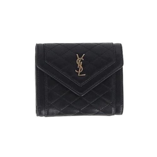 Yves Saint Laurent Vintage Pre-owned Laeder plnbcker Black, Dam