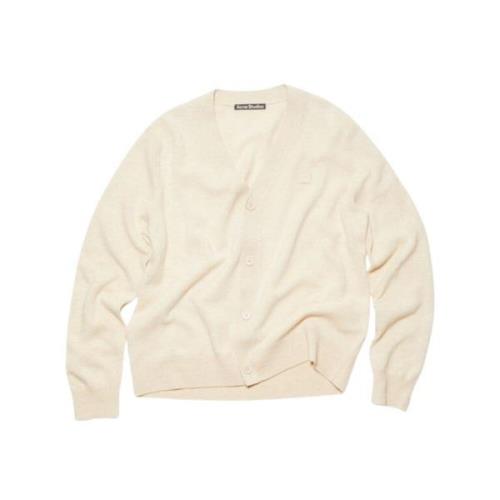 Acne Studios Havremelange Stickad Kofta Beige, Herr