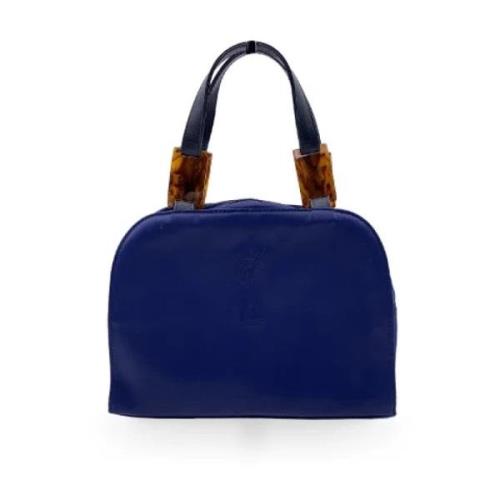 Yves Saint Laurent Vintage Pre-owned Laeder totevskor Blue, Dam