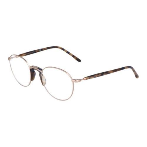 Armani Runda Metallram Glasögon Yellow, Unisex