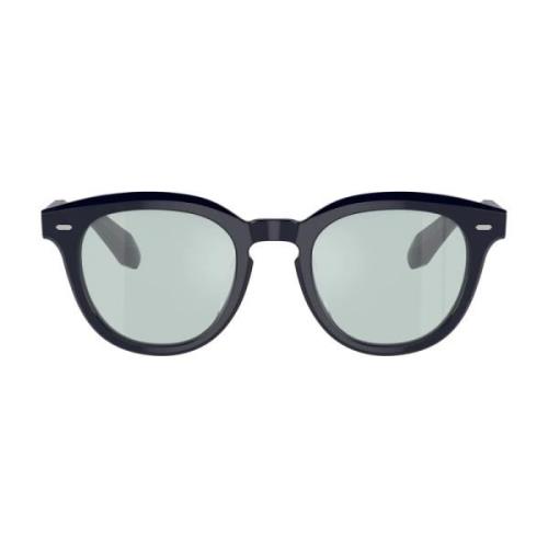 Oliver Peoples Fyrkantig Ram Solglasögon Blå Matt Blue, Unisex