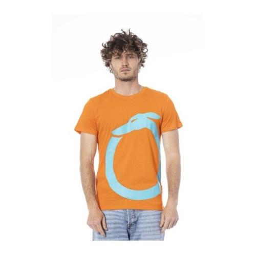 Trussardi Orange Logo Print Bomull T-shirt Orange, Herr