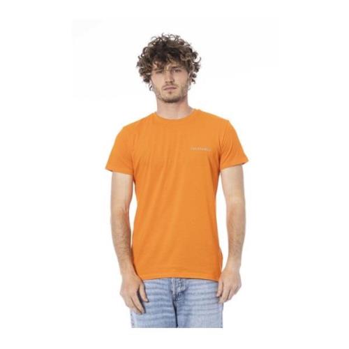 Trussardi Bomull Logo Print Crew Neck T-Shirt Orange, Herr