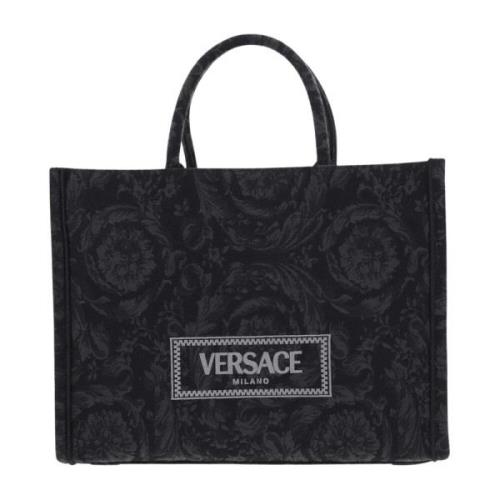 Versace Barock Jacquardtyg Axelväska Black, Dam