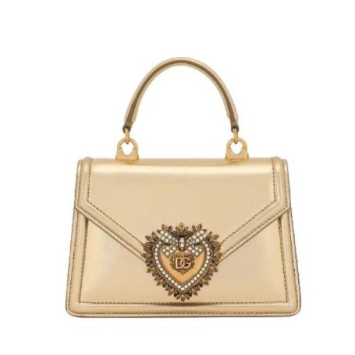 Dolce & Gabbana Liten Devotion Crossbody-väska Yellow, Dam