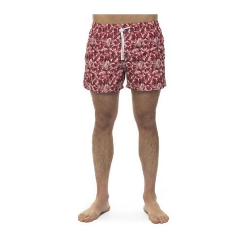 Kiton Kort Boardshorts Red, Herr