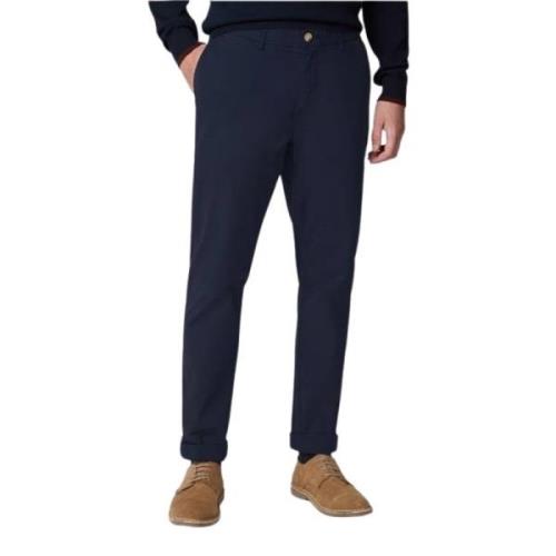 Ben Sherman Skinny Chino Byxor med Randig Kant Blue, Herr