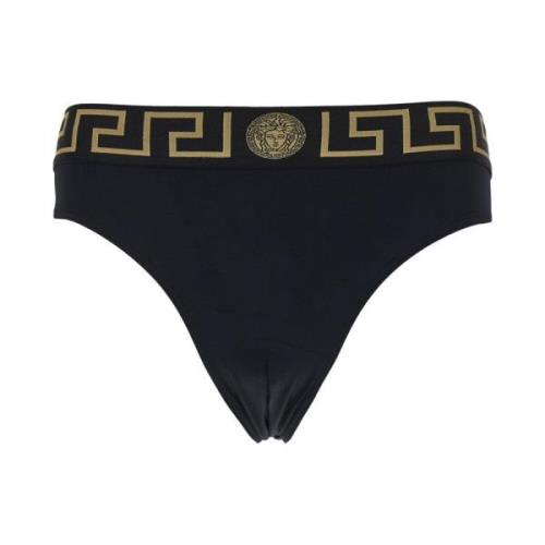 Versace Svart Havskläder Ikonisk Greca Slip Black, Herr