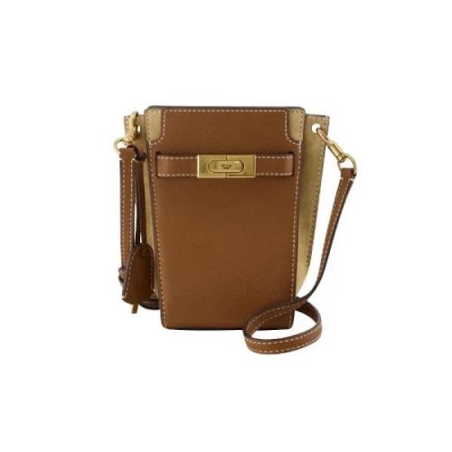 Tory Burch Läder axelremsvskor Brown, Dam