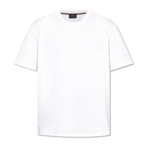 Brioni Bomullst-shirt White, Herr