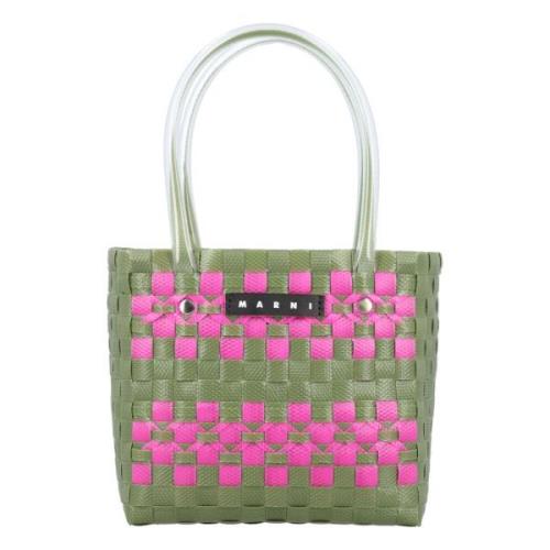 Marni Check Basket Väska Handväska Multi Multicolor, Dam